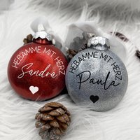 Weihnachtskugel Hebamme/Geschenk Mit Herz Weihnachtsgeschenk Abschiedsgeschenk von DesignworldDe