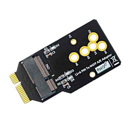 Desikixudy 1 Stück AX200/201/210 WIFI6-Modul zu 12+6 Pin-Adapterplatine Unterstützung 2230 M.2 Key A/E-Modul Schwarz, Austausch Von BCM94360CS2-Karte Desikixudy 1 Stück AX200/201/210 WIFI6-Modul zu 12+6 Pin-Adapterplatine Unterstützung 2230 M.2 Key A/E-Modul Schwarz, Austausch Von BCM94360CS2-Karte von Desikixudy