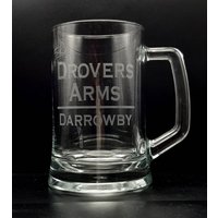 Alle Kreaturen Große Und Kleine Inspirierte Drovers Arms Handgeätzter Pint Glasbecher - Personalisiert von DesirableIcon