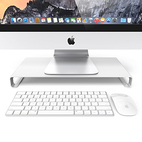 Desire2 Monitor Ständer Riser Stand Aluminium Monitorständer Bildschirmständer für Schreibtisch kompatibel mit iMac, MacBook, Laptop, Notebook, Computer und PC - Silber Desire2 Monitor Ständer Riser Stand Aluminium Monitorständer Bildschirmständer für Schreibtisch kompatibel mit iMac, MacBook, Laptop, Notebook, Computer und PC - Silber von Desire2