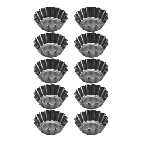 10 Stück Eierkuchenformen, Karbonstahl für müheloses Backen, für Mini-Kuchen und Gebäckliebhaber von Desiumite