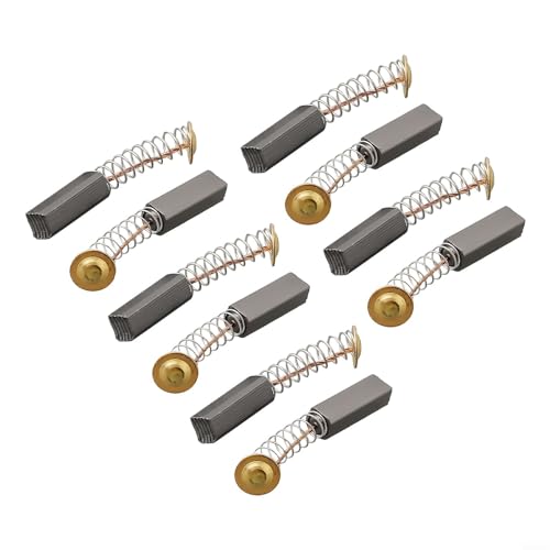 10 Stück Kohlebürstenersatzteile für Elektromotoren, kompatibel mit Kreissägen, Bohrmaschinen, Schlagbohrmaschinen, Staubsaugern, Elektrowerkzeugen, 20 mm x 6 mm x 6 mm von Desiumite