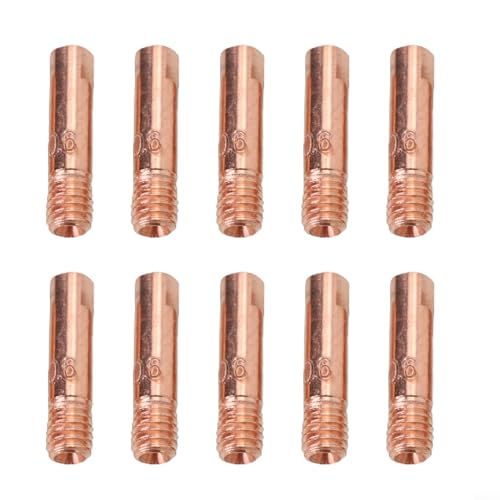 10 Stück MB15 15AK Kontaktspitzen, zuverlässige Kupfer-Schweißdüsen für MIG-Taschenlampe mit überlegener Härte und Stabilität (0,6 mm) von Desiumite