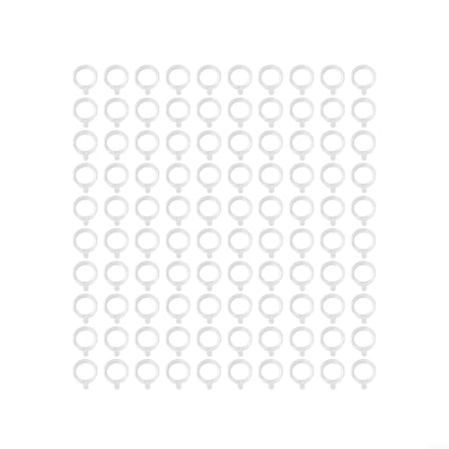 100 Stück elastische transparente Pellet-Köderbänder zum Karpfen- und Grobangeln, Kunststoffbänder zum Befestigen von Pellets an Haken und Hair Rigs, geeignet für Köder zwischen 2 und 12 mm (L) von Desiumite