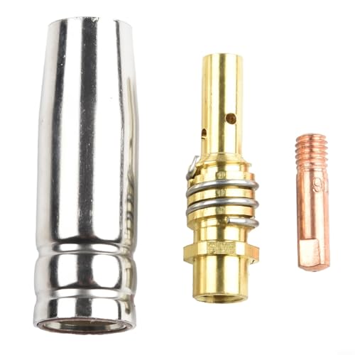 3 Stück 15AK Taschenlampe Schweißzubehör Düsen und Kontaktspitzen kompatibel mit MIG-Schweißer, geeignet für MIG-Fackelschweißanwendungen (0,6 mm) von Desiumite