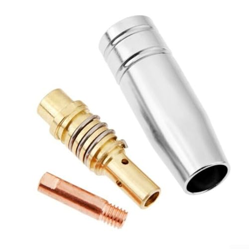 3 Stück 15AK Taschenlampe Schweißzubehör Düsen und Kontaktspitzen kompatibel mit MIG-Schweißer, geeignet für MIG-Fackelschweißanwendungen (0,9 mm) von Desiumite
