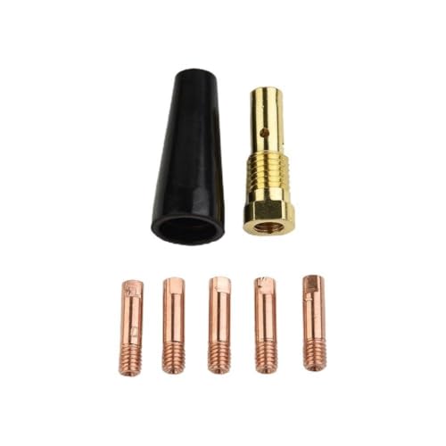 7-teiliges Taschenlampen-Zubehör-Set, gaslose Düsenspitzen für Century FC90 FluxCored Schweißgerät K34931 (030 0,8 mm Spitze) von Desiumite