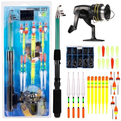 All in One Angelset Teleskoprute und Rolle mit wichtigen Haken für neue Angler-Abenteuer All in One Angelset Teleskoprute und Rolle mit wichtigen Haken für neue Angler-Abenteuer von Desiumite