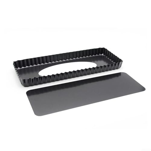 Antihaftbeschichtete Kuchenform mit abnehmbarem Boden, 35,6 x 15,2 cm, Karbonstahl-Backgeschirr zum Backen von Quiches, Obst-Mousse-Kuchen und Torten Antihaftbeschichtete Kuchenform mit abnehmbarem Boden, 35,6 x 15,2 cm, Karbonstahl-Backgeschirr zum Backen von Quiches, Obst-Mousse-Kuchen und Torten von Desiumite