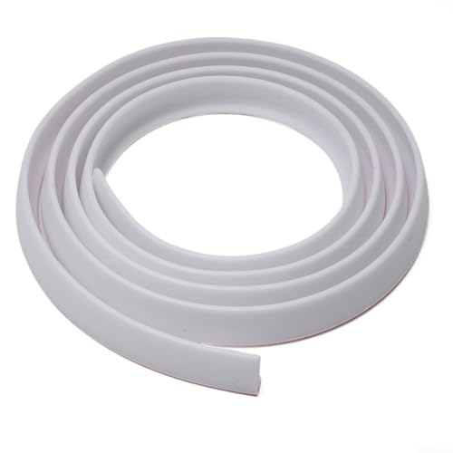 Badezimmer-Wasserbarriere-Dichtungsstreifen, flexibles Silikon-Design für Trocken- und Nass-Trennung, Duschschwelle Wasserspeicherung zur Vermeidung von Bodenlecks (grau 300 cm) von Desiumite