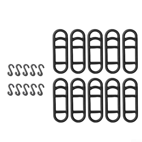 Bike Silikon Elastic Strap Bandage mit Haken 510Pcs zur Montage von Lichtern Stoppuhr und kleinen Gegenständen auf Rennrädern und Mountainbikes (B 10 Stück) von Desiumite