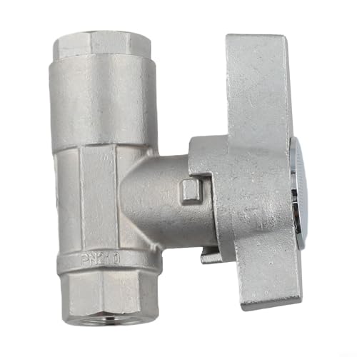 Desiumite 0,95 cm Edelstahl-Kugelhahn für Hochdruckreiniger, Schnellverbindung, Absperrung, DN10, 5000 PSI, Hochdruck-Wasserregelventil von Desiumite