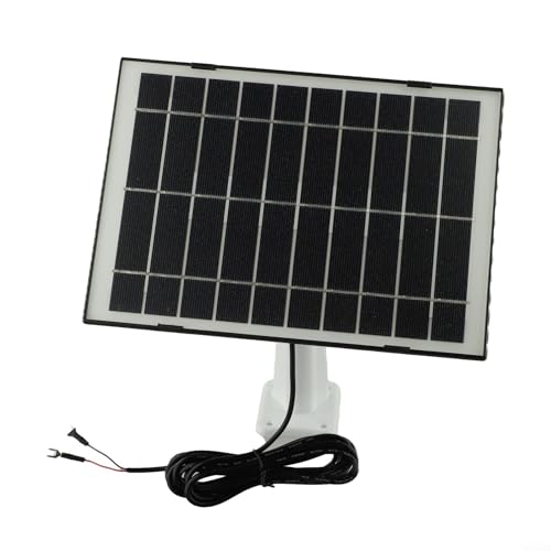 Desiumite 10 W Solarmodul-Ladegerät für Ringvideo-Türklingel 4/3/3 Plus/2, monokristallines Silikon, IP65 wasserdicht, Outdoor-Netzteil mit U-förmigem Kabel, 3 m (schwarz) von Desiumite