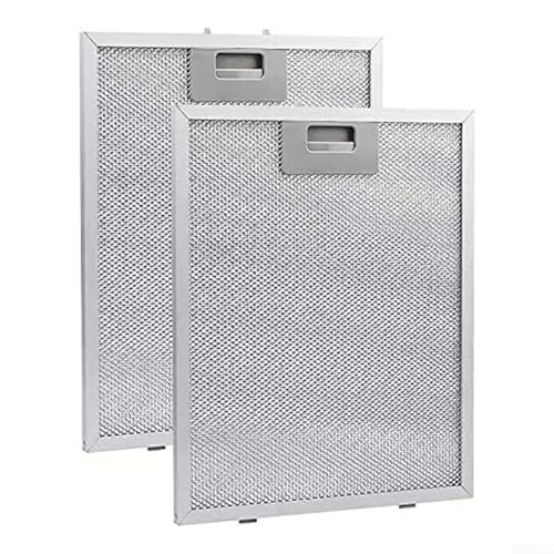 Desiumite 2 Stück Dunstabzugshaubenfilter, Metallhauben-Fettfilter, 305 x 267 x 9 mm, 5-lagiger Aluminium-Abluftventilator-Filter, Netzhauben-Entlüftungsfilter von Desiumite