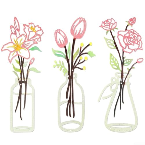 Desiumite 3-teiliges Metall-Blumen-Wandkunst-Set, Boho-minimalistische Blumenskulpturen für Wohnzimmer, Schlafzimmer, Veranda, Heimdekoration, 36 cm, Orange, Rosa, Blau von Desiumite