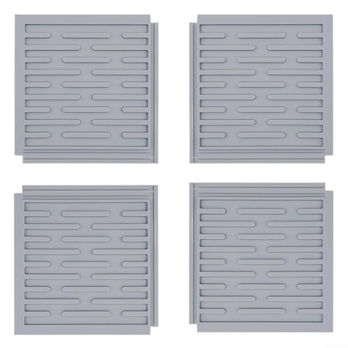 Desiumite 4-teiliges Silikon-Abtropfmatten-Set, Abtropfmatte, multifunktionaler Küchen-Arbeitsplattenschutz für Glaswaren, Kochgeschirr und Küchenutensilien, 10 x 10 x 0,5 cm Desiumite 4-teiliges Silikon-Abtropfmatten-Set, Abtropfmatte, multifunktionaler Küchen-Arbeitsplattenschutz für Glaswaren, Kochgeschirr und Küchenutensilien, 10 x 10 x 0,5 cm von Desiumite