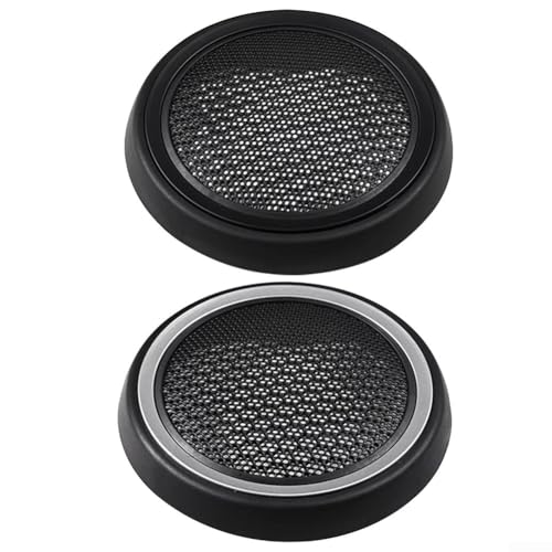 Desiumite ABS Fronttür Lautsprecherabdeckung Gitter für Mini Cooper R56 51412753333 51412756567, Audiosystemschutz, Automobil-Verkleidungen (schwarz) von Desiumite