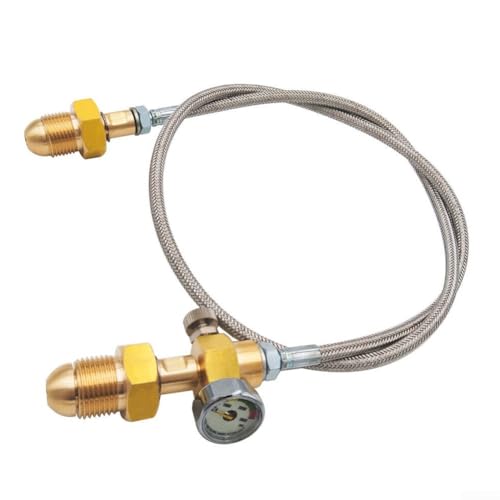 Desiumite Argon Zylinder Nachfüllstation Transfer Adapter Schlauch, BS 341 Nr. 3 Heavy Duty Argon Zylinder, G 5/8 Zoll Rechtsgewindeanschluss (Stil 3) von Desiumite