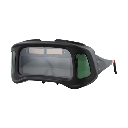 Desiumite Automatisches Dimmen, Schweißbrille, Sonnenschutz, Augenschutz, großes Fenster, Grünfilter, Schweißen, Schleifen, Schneiden, verstellbares Kopfband (echte Farbe) von Desiumite