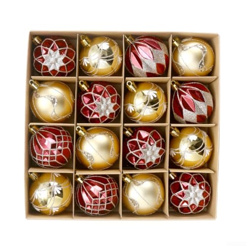 Desiumite Bruchsicheres Weihnachtskugel-Ornament-Set für Dekorationen, verschiedene Farben und Oberflächen für Urlaub, Kranz, Girlande und festliche Tafelaufsätze (C) von Desiumite
