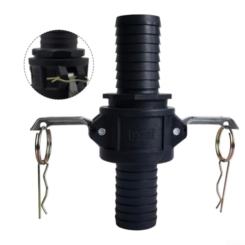 Desiumite Cam-Lock-Schlauchkupplung mit zwei Edelstahlschellen und E+C-Armaturen (3 cm) von Desiumite