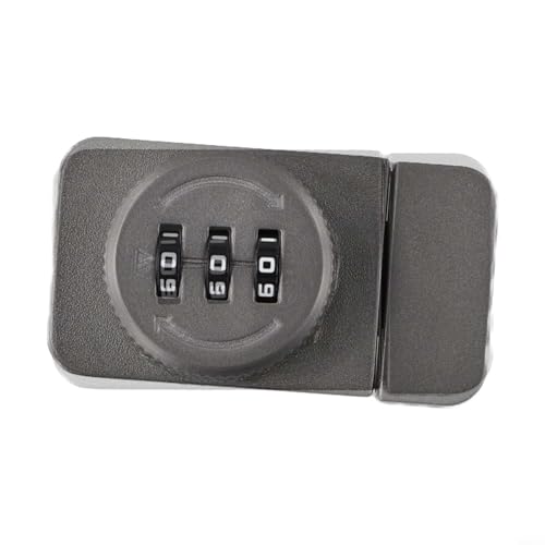 Desiumite Dreistelliges schlüsselloses Zahlenschloss mit Passwortanzeige, für Schranktüren, Glasschiebetüren, Zinklegierung, Mehrzweck-Material (grau) von Desiumite