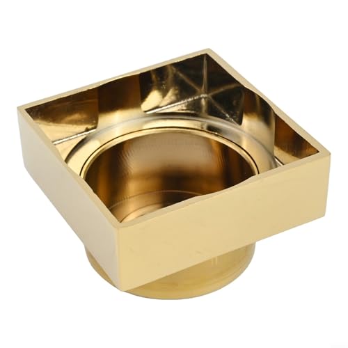 Desiumite Duschkopf-Abdeckung, verstellbar, quadratisch, Messing, 0–23 mm, passend für Badezimmer-Rohre und Wasserhahn (goldfarben) von Desiumite
