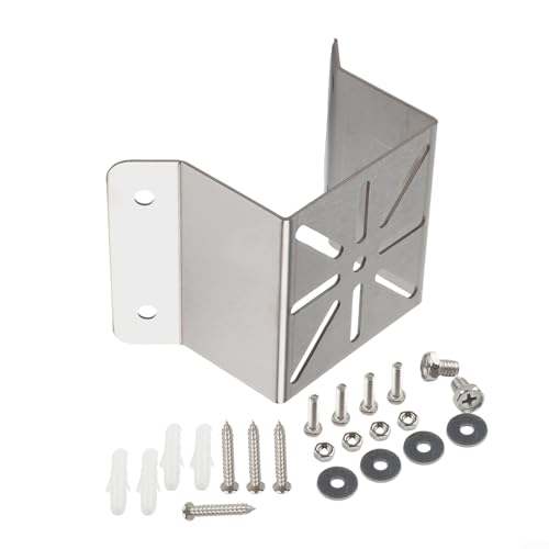Desiumite Edelstahl-Eck-Wandhalterung für Überwachungskamera-Installation, wetterbeständig, für Innen- und Außenbereich, CCTV-Kamera-Halterung, platzsparendes Design mit (Silber) von Desiumite