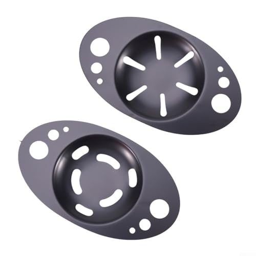 Desiumite Edelstahl Eiweiß Separator Set 2 Stück Küche Gadget Eigelb Filter Kräuter Stripper Werkzeug Schwarz von Desiumite