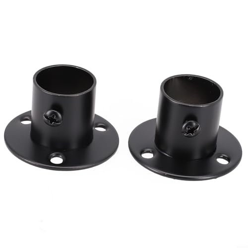 Desiumite Edelstahl-Flansche für Kleiderstange, 2 Stück, robuste Endstützen für 19–32 mm Hängestange, rostbeständige Schrankstangenhalter für (22 mm) von Desiumite