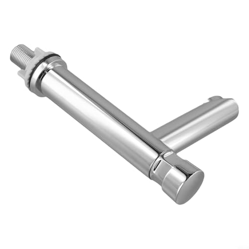 Desiumite Edelstahl Touch Press Waschtischarmatur mit Verzögerungsfunktion, Einzelne Kaltdeckmontage Wasserhahn für Bad oder Küchenspüle, Silber(A) von Desiumite