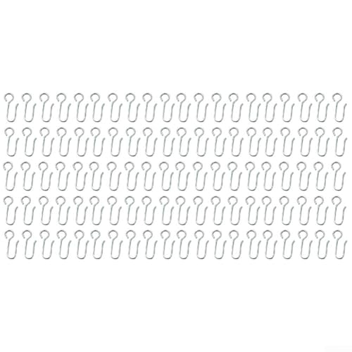 Desiumite Edelstahl-Vorhangschienen-Haken, Gleitschienenringe, Badezimmer, Fenster, Vorhang-Aufhängesystem, 100 Stück (S22) von Desiumite