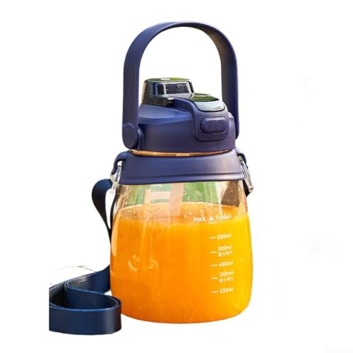 Desiumite Elektrischer Smoothie, 1000 ml, persönlicher Mini-Smoothie, mit 304 Edelstahl, 6-Klingen-Montage und Trinkschnabel für Reisen, Büro und Fitnessstudio (blau) von Desiumite