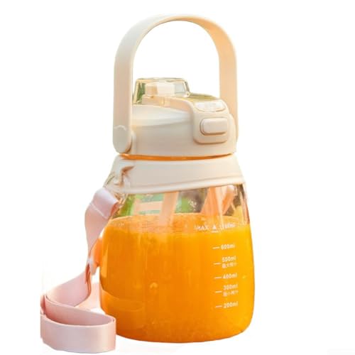 Desiumite Elektrischer Smoothie, 1000 ml, persönlicher Mini mit 304 Edelstahl, 6-Klingen-Montage und Trinkschnabel für Reisen, Büro und Fitnessstudio (cremefarben) von Desiumite