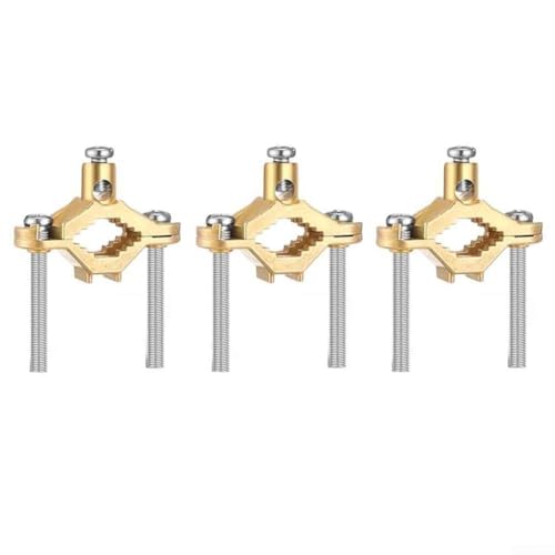 Desiumite Erdungsklemmen-Set für Wasserrohre, Stahlrohr, Kupferlegierung, Metallrohrschellen mit Schrauben, elektrischer Fehlschutz, Drahtbereich #10-#2, 1/2-1 Zoll, 3 Stück (3 Stück) von Desiumite
