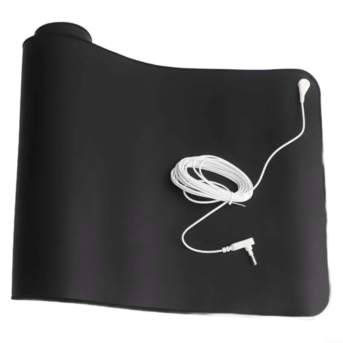 Desiumite Erdungsmatten-Set mit Kabel für Erdung, Schlafunterstützung, weich, leitfähig, Carbon-Leder-Pad, leicht zu reinigen, rutschfeste Unterseite, natürlicher Energieanschluss, schwarz (33 x 75 cm Desiumite Erdungsmatten-Set mit Kabel für Erdung, Schlafunterstützung, weich, leitfähig, Carbon-Leder-Pad, leicht zu reinigen, rutschfeste Unterseite, natürlicher Energieanschluss, schwarz (33 x 75 cm von Desiumite