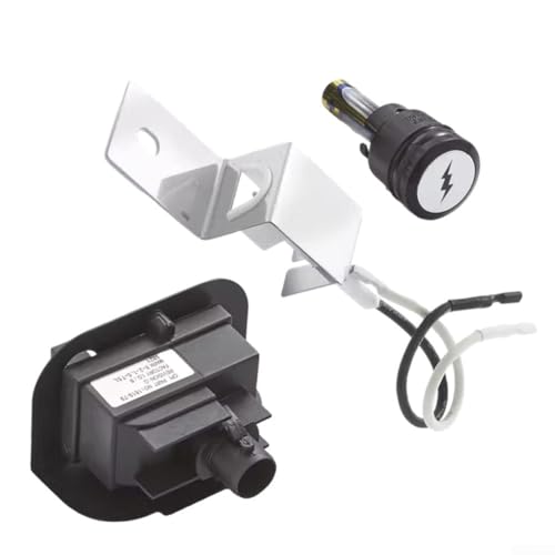 Desiumite Für Weber Q1200 Q2200 Gasgrill Zündsatz Ersatz 64868 mit elektronischer Steckdose Keramikelektrode, 51010001 von Desiumite