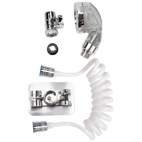 Desiumite Handbrausekopf-Set, Badezimmer-Waschbeckenarmatur-Zubehör mit verstellbarer Höhenhalterung, Wandmontage, ABS (ABS-Umsteller) von Desiumite