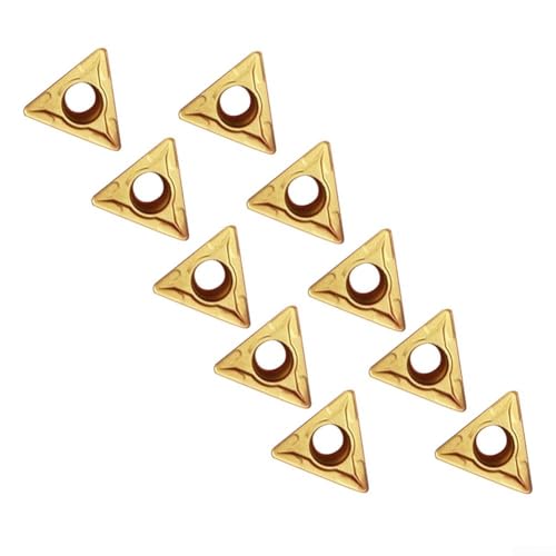 Desiumite Hartmetall-Dreheinsätze TCMT16T308 TCMT32.52 Dreieck Wendeschneidplatten-Werkzeug-Bits zum Schruppen von Finishing-Stahl-Edelstahl-CNC-Metallbearbeitung Fertigung, 10 Stück von Desiumite