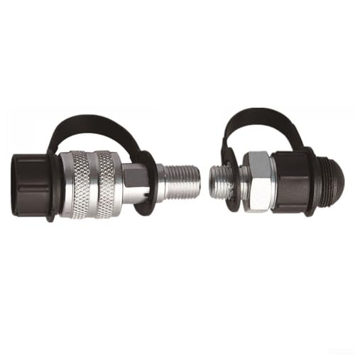 Desiumite Hydraulisches Schnellkupplungs-Set Zg3/8 Kohlenstoffstahl Mechanisches Ölrohrverbinder Gewindesicherungssystem für Hochdruckleitungen 70 MPa (ZG3/8) von Desiumite