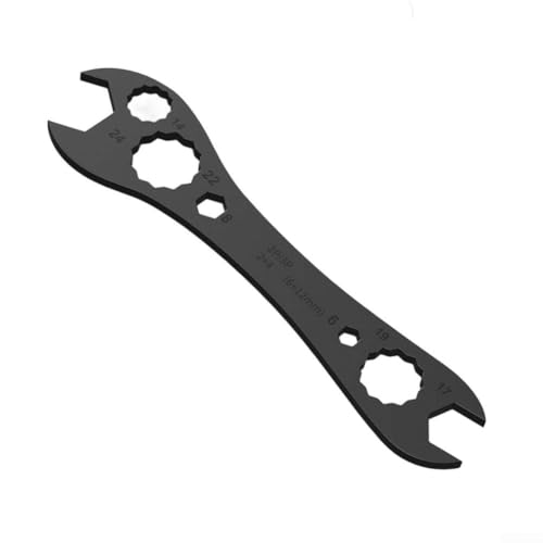Desiumite Klimaanlagen-Reparaturschlüssel-Set, multifunktional, offenes Ende, Doppelkopf-Werkzeug mit austauschbaren Köpfen, für HVAC-Techniker, 6–27 mm (6–24 mm) von Desiumite
