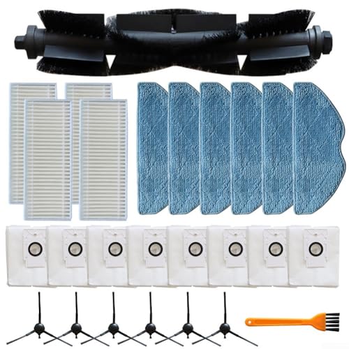 Desiumite Komplettes Ersatz-Set für EZVIZ RE4 Plus RE5 Plus Roboter-Staubsauger, Hauptbürste, Filter, Wischmopp, Staubbeutel, entworfen für einfache Wartung und Reinigung (B) von Desiumite