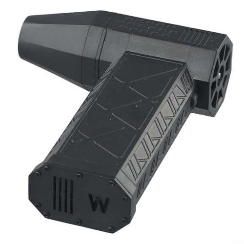 Desiumite Leistungsstarker Turbo-Ventilator mit LED-Beleuchtung, bürstenloser Gleichstrommotor, 130.000 U/min, 52 m/s, Windgeschwindigkeit, tragbares Kühlgerät für Zuhause, Büro, Reisen, Grau von Desiumite