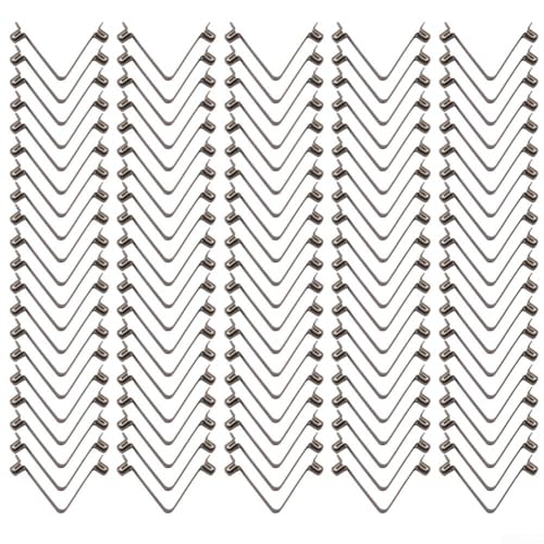 Desiumite Manganstahl Federclip Verriegelung Rohr Pin Push Clip für Zeltstange Kajak Paddel 6 mm Durchmesser Top Bead Tube Befestigung Zubehör 100 Stück von Desiumite