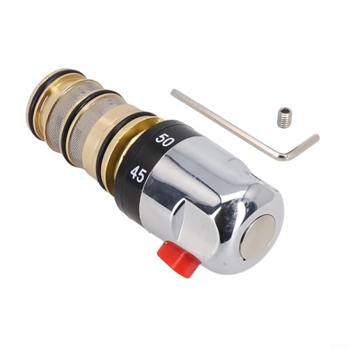 Desiumite Messing Thermostat-Wannenarmatur Duscharmatur Ersatzkartusche, Ventilgriff mit Temperaturkontrolle, 38°C Sicherheitsstopp für Badezimmer Desiumite Messing Thermostat-Wannenarmatur Duscharmatur Ersatzkartusche, Ventilgriff mit Temperaturkontrolle, 38°C Sicherheitsstopp für Badezimmer von Desiumite