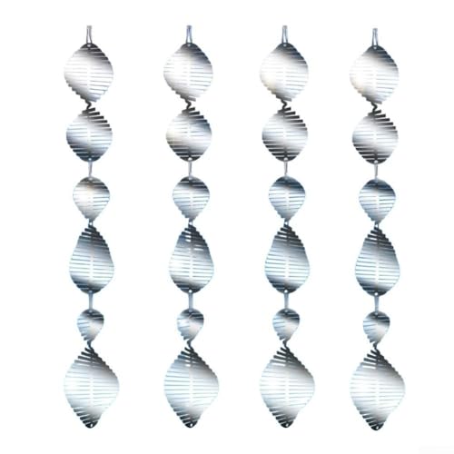 Desiumite Metall-Windspiel, Vogel, dekoratives Hängeornament mit reflektierenden Oberflächen für Garten, Veranda, Außenbereich (Fischgräten) von Desiumite
