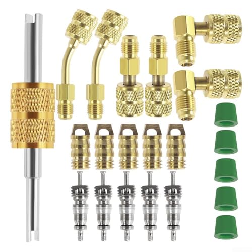 Desiumite R410 Adapter-Kit für Split-Klimaanlagen, 1/4SAE auf 5/16SAE Schlauchverbinder, Klimaanlage Metall Adapter Montage Desiumite R410 Adapter-Kit für Split-Klimaanlagen, 1/4SAE auf 5/16SAE Schlauchverbinder, Klimaanlage Metall Adapter Montage von Desiumite
