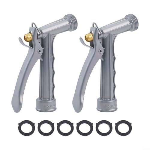 Desiumite Robustes Metall-Bewässerungsdüsen-Set mit ergonomischem Griff, Gartenschlauch-Düsen-Kopf für Pflanzen, Blumen, Rasen, Bewässerung, Autowäsche von Desiumite