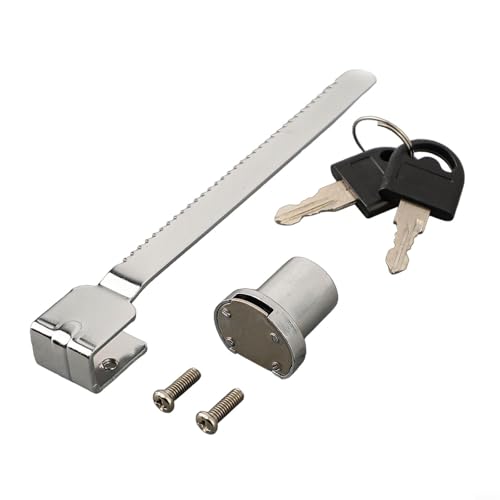 Desiumite Schiebetürschloss aus Zinklegierung mit Schlüssel für Vitrinensicherheit, geeignet für 2–6 mm Dicke, Einzelhandelsbox-Trophäenschrank Desiumite Schiebetürschloss aus Zinklegierung mit Schlüssel für Vitrinensicherheit, geeignet für 2–6 mm Dicke, Einzelhandelsbox-Trophäenschrank von Desiumite