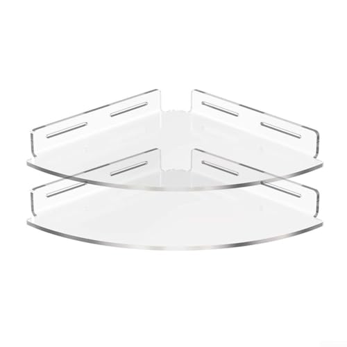 Desiumite Starke und kratzfeste, transparente Acryl-Eckregale für Badezimmer und Dusche, einfache Montage auf glatten Oberflächen Desiumite Starke und kratzfeste, transparente Acryl-Eckregale für Badezimmer und Dusche, einfache Montage auf glatten Oberflächen von Desiumite